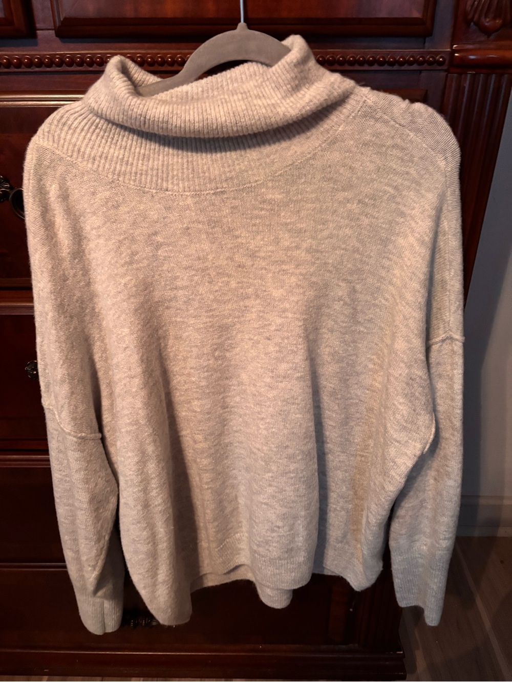Vince Camuto Light Gray Cowl Neck Sweater